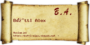 Büttl Alex névjegykártya